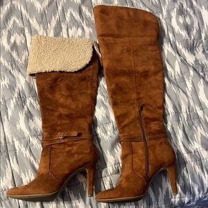 Rialto Tan Over the Knee Boots